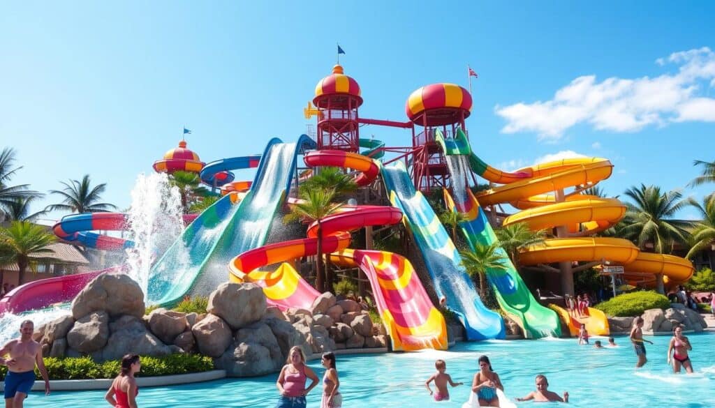 water slides