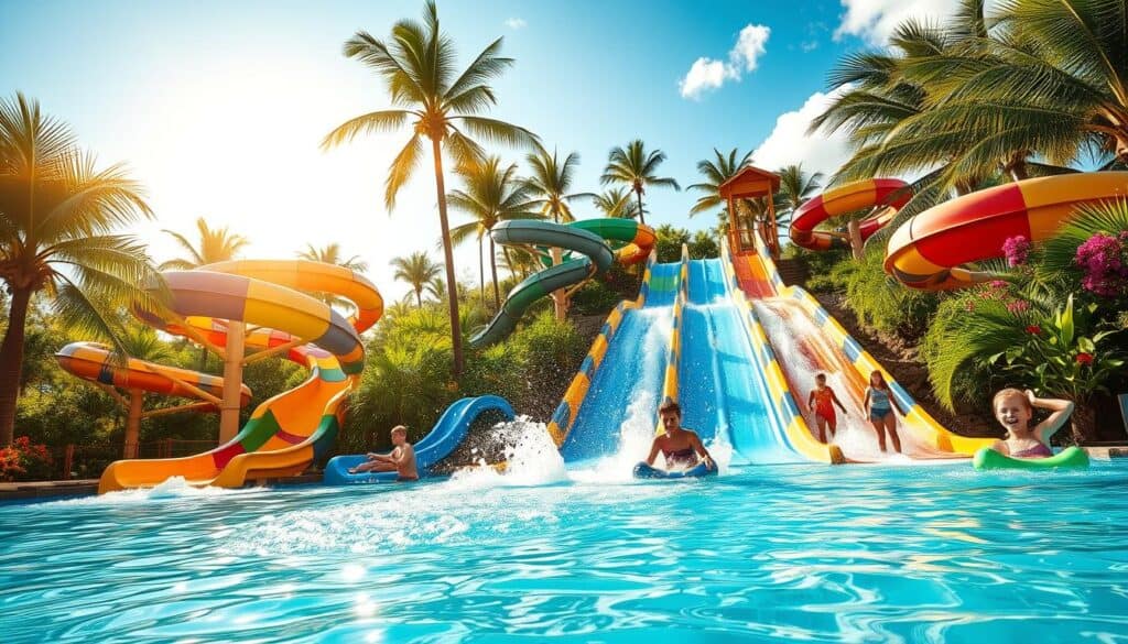 water slides