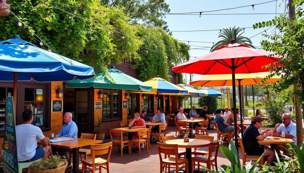 Hamburger Mary's restaurant outdoor seating