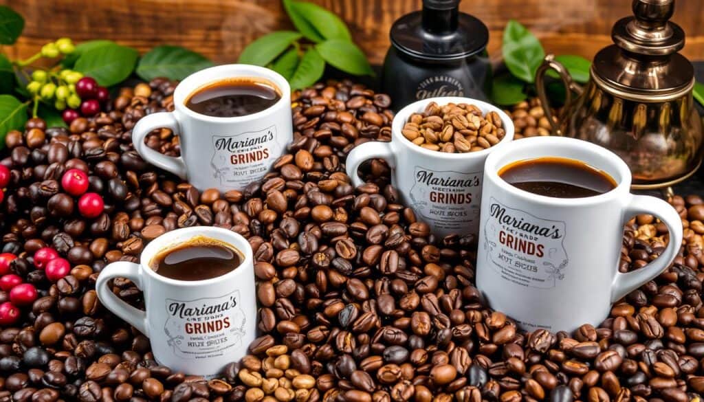 Mariana's Grinds coffee varieties